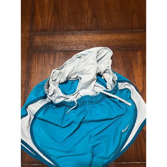 Nike Running Shorts Dri-Fit Blue White Lined Athletic Activewear Jog Workout XS - Picture 5 of 8